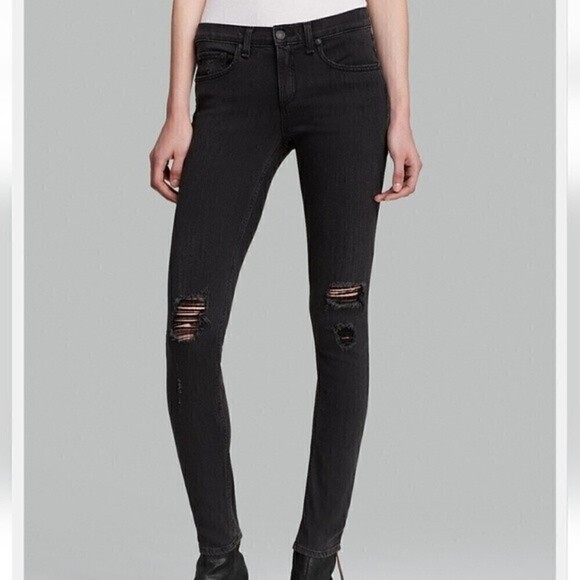 Rag & Bone The Skinny In Soft Rock With Holes - Picture 1 of 11